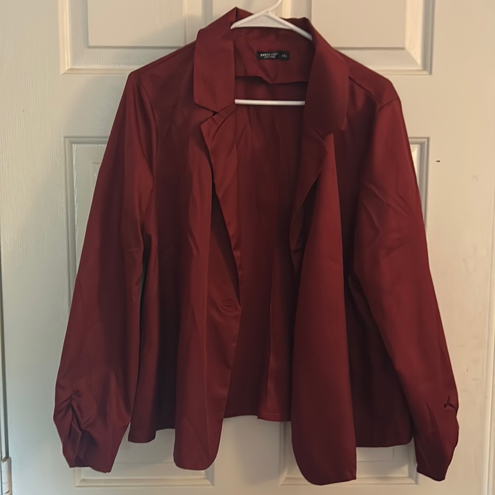 Merlot Shein Plus Size Blazer 1X NWOT